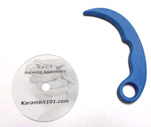 Blue Karambit Silat Claw Hook Trainer Polypropylene Knife Fighting DVD Training Techniques