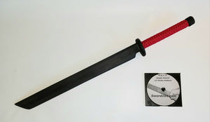 Ninja Practice Assassin Sword Training Swords Warrior Polypropylene Katana Custom RED DVD