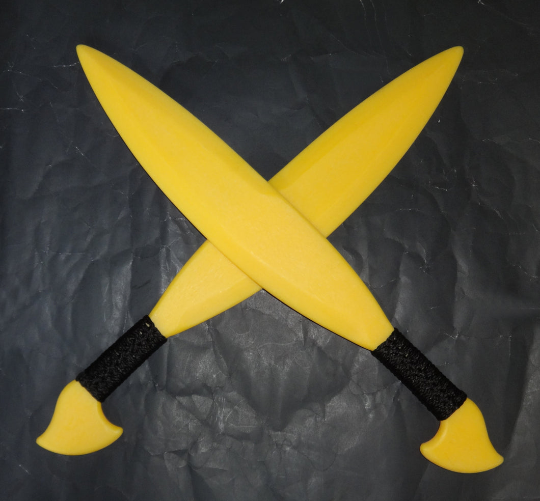 2 Pcs 2020 MORO yellow Barong Practice Swords 2 Black Ops Arnis Escrima Kali