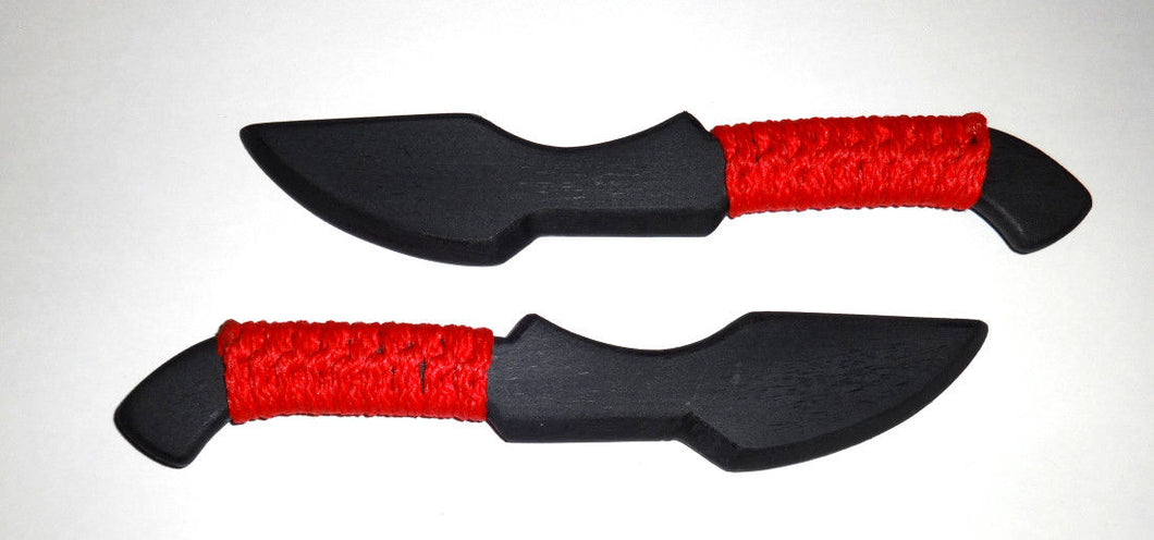 Hunter Training Knives - Red | Set of Two - Kalaj Kutter | Training & Martial Arts Defense Knives