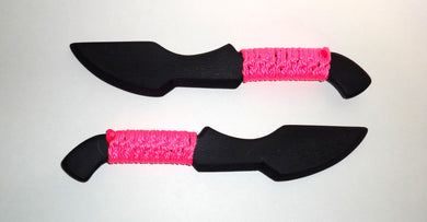 Hunter Training Knives - Pink | Set of Two - Kalaj Kutter | Training & Martial Arts Defense Knives