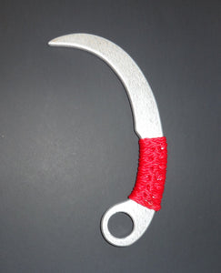 Aluminum Training Knife Karambit Trainer Wrapped Blade Grip RED