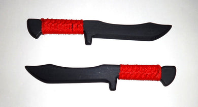 Navy Seal Training Knife Pair Kalaj Kutter Knives Polypropylene Red Martial Equipment