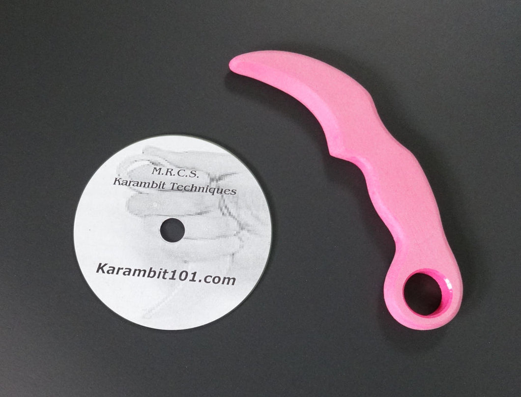 Tactical Pink Karambit Training Practice Knife Knives Kerambit Instruction DVD
