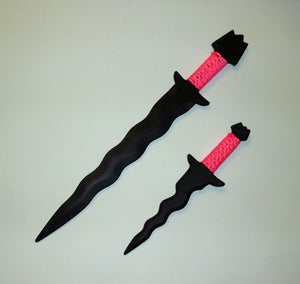 Keris Training Kris Polypropylene Sword Tactical Kris Dagger Knife Instruction DVD Pink