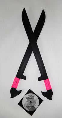 Practice Swords Training Arnis Polypropylene Double Sword Techniques DVD Escrima Espada pink