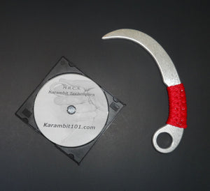 Aluminum Training Knife Karambit RED Martial Arts Instruction DVD
