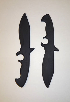 Commando Training Daggers Polypropylene Pair Black Ops Knife Shinobi Samurai Ronin Kali Knives
