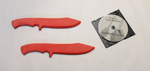 Red Fire Commando Training Polypropylene Knives Knife Fighting DVD Techniques Kali MMA