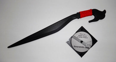 Black Martial Arts Training Practice Polypropylene Sword Lahot Philippines Knife Red MMA DVD