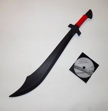Medieval Scimitar Training Sword Polypropylene Black Strike Pattern Practice DVD