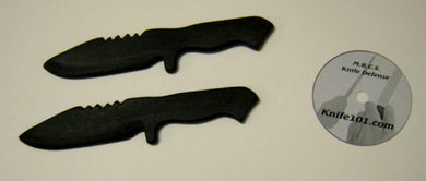 Rambo Bowie Training Polypropylene Commando Trainer Knives Knife Fighting DVD Defense