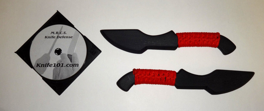 Tanto Kalaj Kutter Red Polypropylene Hunter Training Knives Knife Fighting DVD Defense