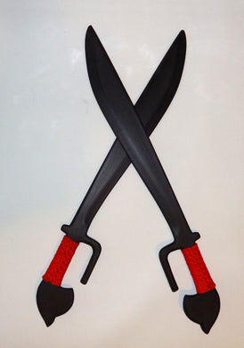 Polypropylene Philippine Tenegre Swords Pair Training Filipino Knives Kali Ronin Combo