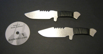 Aluminum Bowie Training Metal Knives Knife Fighting DVD MMA Trainer Techniques
