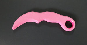 Pink Tactical KARAMBIT Trainer Polypropylene Straight Fixed Full Tang Training Knife