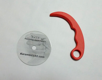 Red Karambit Pencak Silat Polypropylene Trainer Knife Fighting DVD Training Techniques
