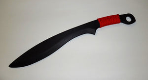 KUKRI TACTICAL HUNTING SURVIVAL RAMBO Polypropylene PRACTICE MACHETE KNIFE AXE SWORD DVD RED