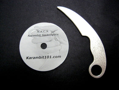 Aluminum Karambit Training Blade Knife Fighting DVD Trainer Kerambit Knives