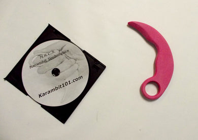 Pink Karambit Defense Silat Practice Trainer Polypropylene Knife Fighting DVD Training