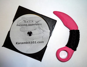 Pink Karambit Silat Defense Practice Trainer Polypropylene Knife Fighting DVD Training