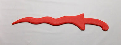 Keris Kris Fire MACHETE Red Polypropylene TRADITIONAL Indonsiam Sword Training Practice Swords