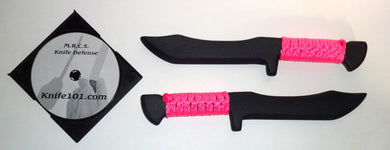 Tanto Kalaj Kutter Pink Polypropylene Seal Team Training Knives Knife Fighting DVD Defense