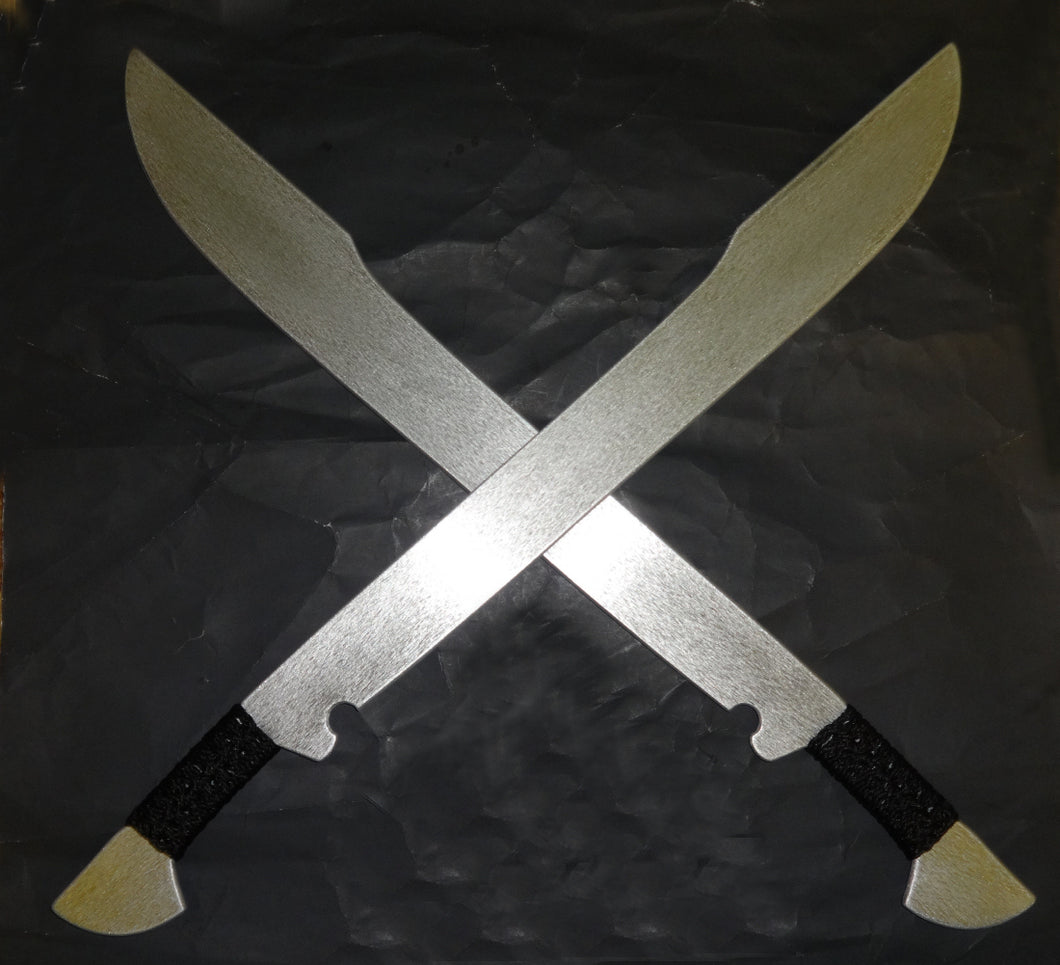 Commando Training Aluminum Practice Swords Twin Pair Dual Kali Blades Ronin