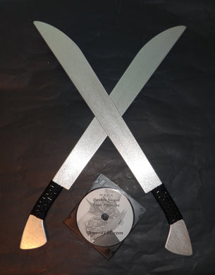 Aluminum Bolo Metal Practice Swords Pair Philippines Knife Sword Training DVD