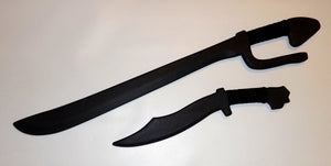 Black Filipino Batangas Training Polypropylene Sword Dagger Practice Machete Pinuti