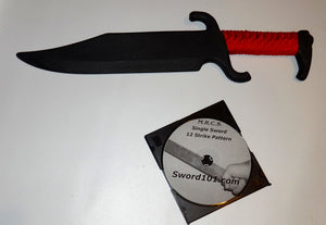 American Bowie Polypropylene Sword Knife Martial Arts DVD Trainer RED