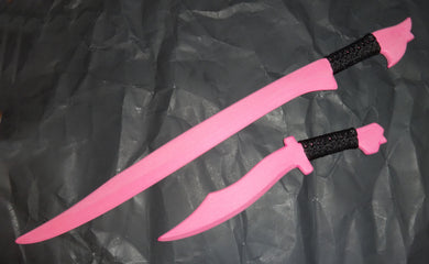 Pink Philippines Pinuti Filipino Kali Bolo Knife Polypropylene Sword Dagger set