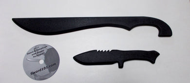 Filipino Training Knife Polypropylene Sword Bolo Bowie Fighting Espada Daga Instruction DVD