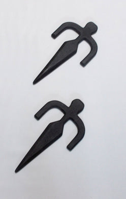 Double Daggers Training Silat Polypropylene Cabang Trisula Pair Indonesian Knife Knives Sai