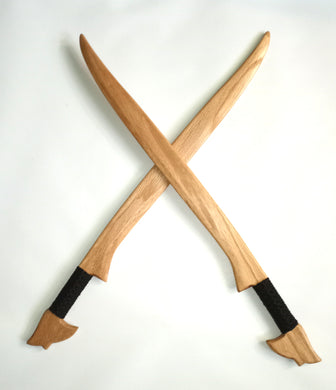 Wooden Philippines Practice Wood Sword Pinuti Training Filipino Pair
