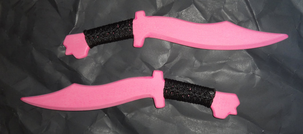 Polypropylene Double Dagger Philippines BOLO Training Knives Practice Knife Trainer Pink pair