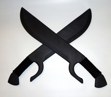 Training Wing Chun Butterfly Swords Polypropylene Black Knives Pair Shaolin Kung Fu Trainer
