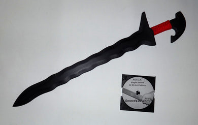 Keris Philippines Wavy Kris Polypropylene Training Sword Knife Arnis Escrima RED DVD