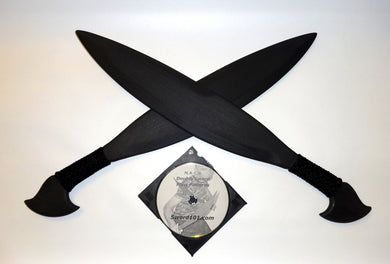 Arnis Barong Training Swords Pair Polypropylene Trainer Sword Instruction DVD