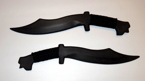 Scimitar Flow Polypropylene Practice Swords Training Filipino Knives Kali Ronin Black