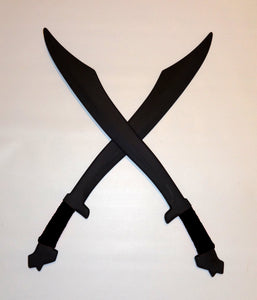 Philippines Practice Sword Pair Training Arnis Polypropylene Kali Martial Arts Blade Black