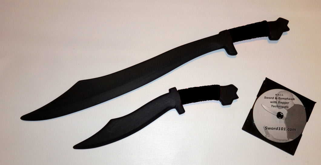 Filipino Practice Sword Polypropylene Knife Dagger Training Training DVD Black