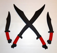 Polypropylene Philippine Practice Swords Pinuti Training Filipino Knives Kali Ronin Combo red