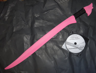 Pink Philippines Pinuti Polypropylene Sword Filipino Kali Knife Martial Arts Practice DVD Trainer