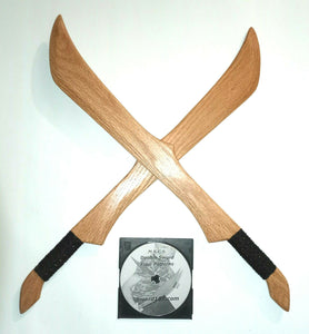 Scimitar Wooden Training Swords Oak Practice Weapon Binakuko MMA DVD Video