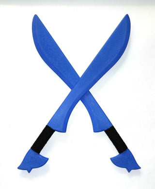 Practice Ice Blue Bolo Practice Training Polypropylene Swords Pair