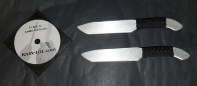 Tanto Aluminum Training Knives Knife Fighting DVD Defense Techniques Kali MMA