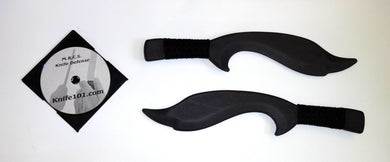 Silat Kujang Knife Trainer Knives Polypropylene Knife Fighting DVD Defense Training Kali