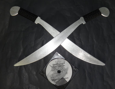 Aluminum Lahot Practice Metal Swords Set Double Sword Training DVD
